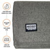 Arcturus 100% Virgin Wool Blanket (78" x 96") - Stone Gray