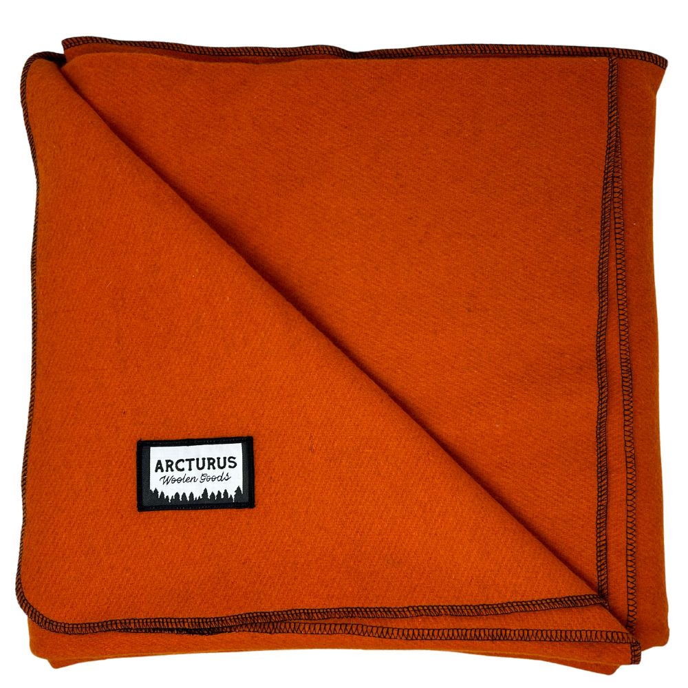 Arcturus Military Wool Blanket Ember Orange 4.5 lbs (64" x 88